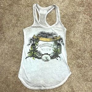 ALLSAINTS SPITALFIELDS - Jacks Place Palm Trees Summer Racerback Tank Top sz S/6